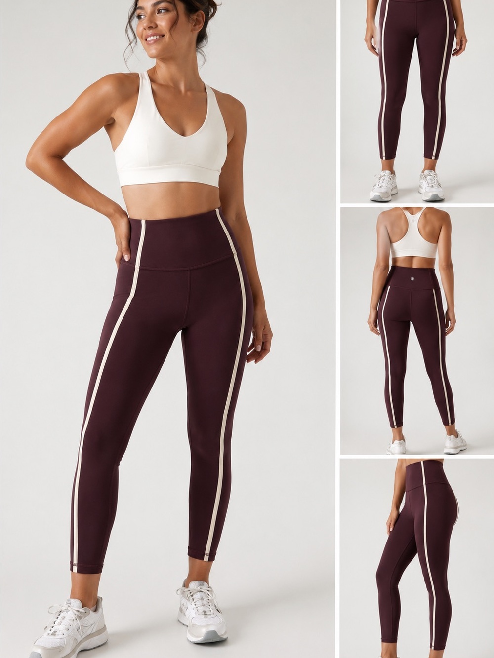 Athleta Elation Ultra High Rise 7/8 Leggings Burgundy Womenβs S